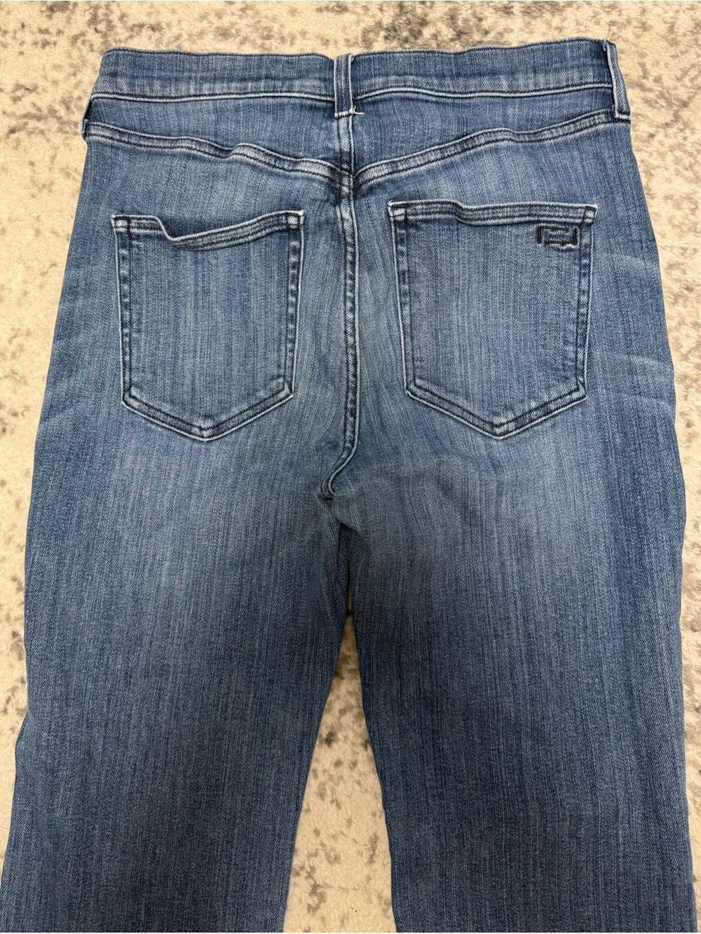 AYR The Bomb Pop Cropped Raw Hem Jeans Women’s 28 Medium Wash High Rise Straight - Picture 11 of 11
